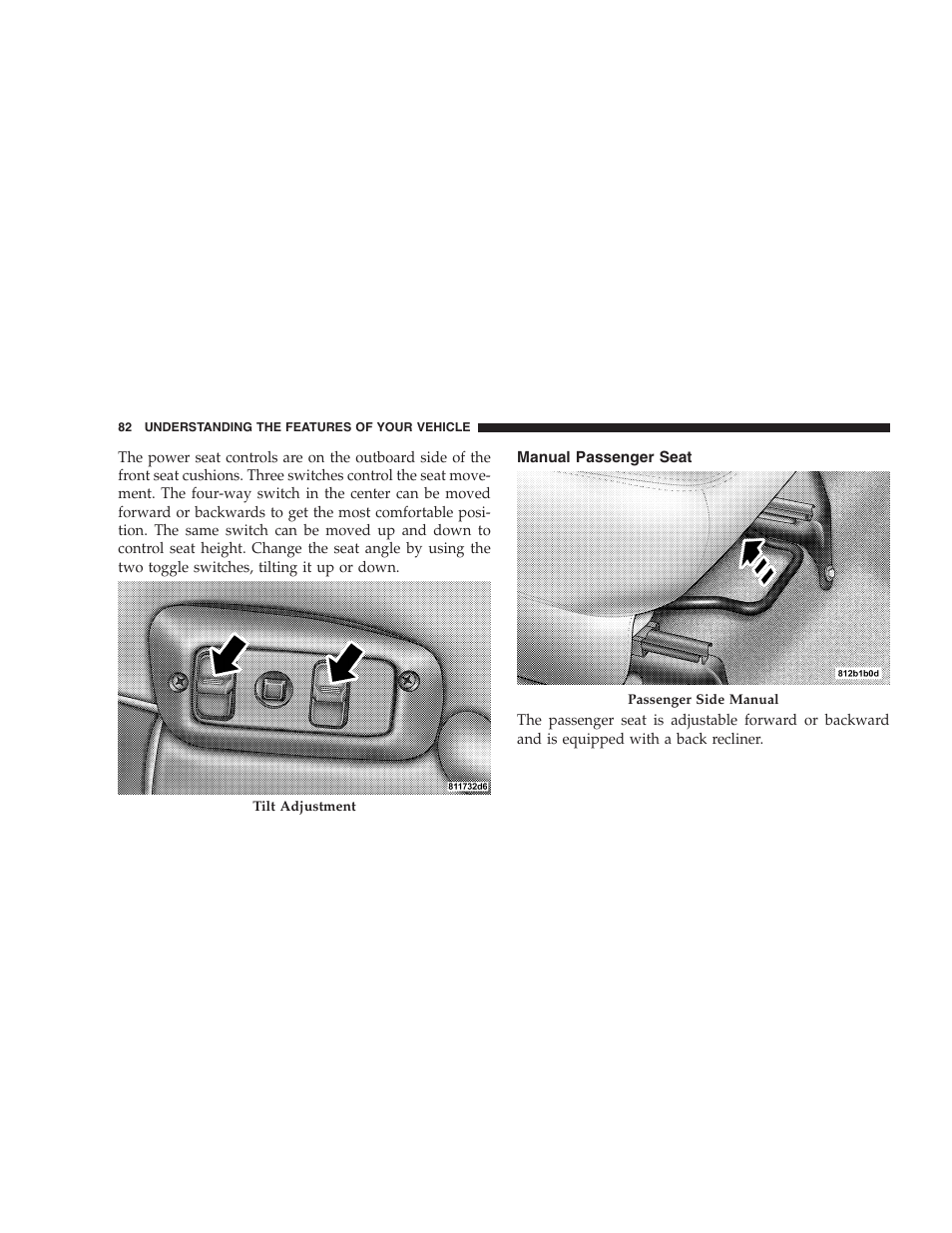 Manual passenger seat | Dodge 2004 Ram SRT-10 User Manual | Page 82 / 302