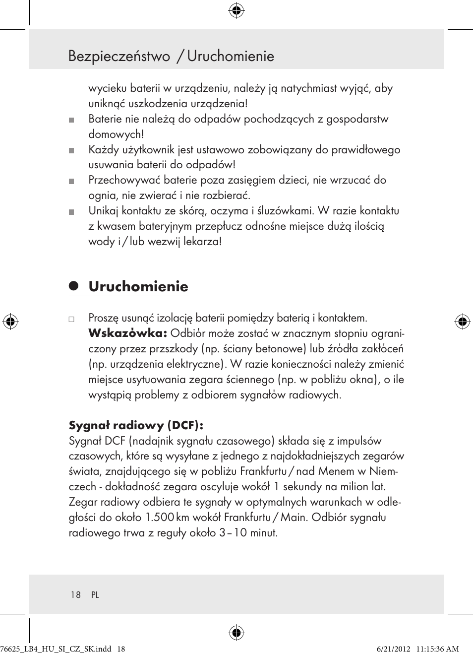 Bezpieczeństwo / uruchomienie, Uruchomienie | Auriol Z29955A User Manual | Page 18 / 70