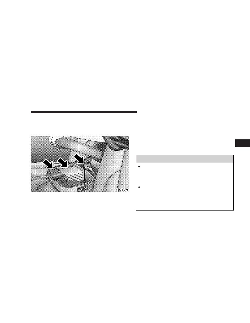 Storage, Center storage compartment (40–20–40 seat), If equipped | Dodge 2008  Ram Pickup 1500 User Manual | Page 175 / 554
