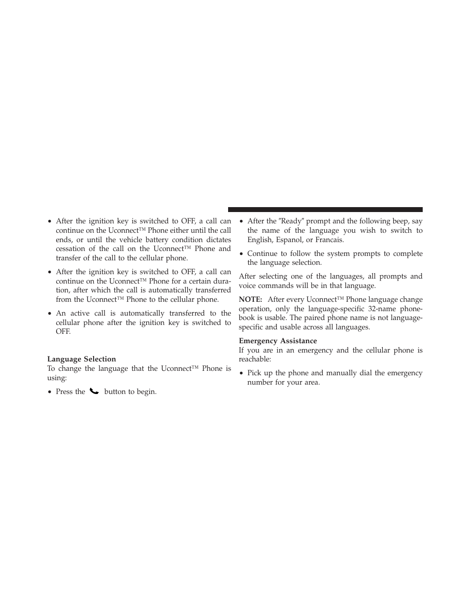 Uconnect™ phone features | Dodge 2010 Charger User Manual | Page 105 / 484