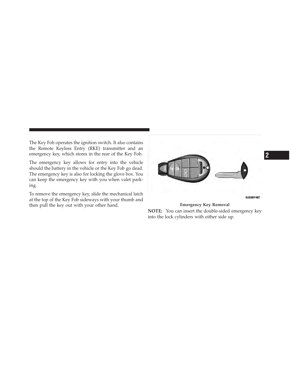 Key fob | Dodge 2010 Charger User Manual | Page 14 / 484