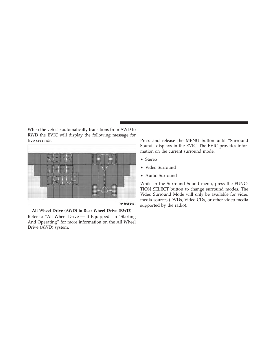 Driver-selectable surround sound (dss), If equipped | Dodge 2010 Charger User Manual | Page 195 / 484