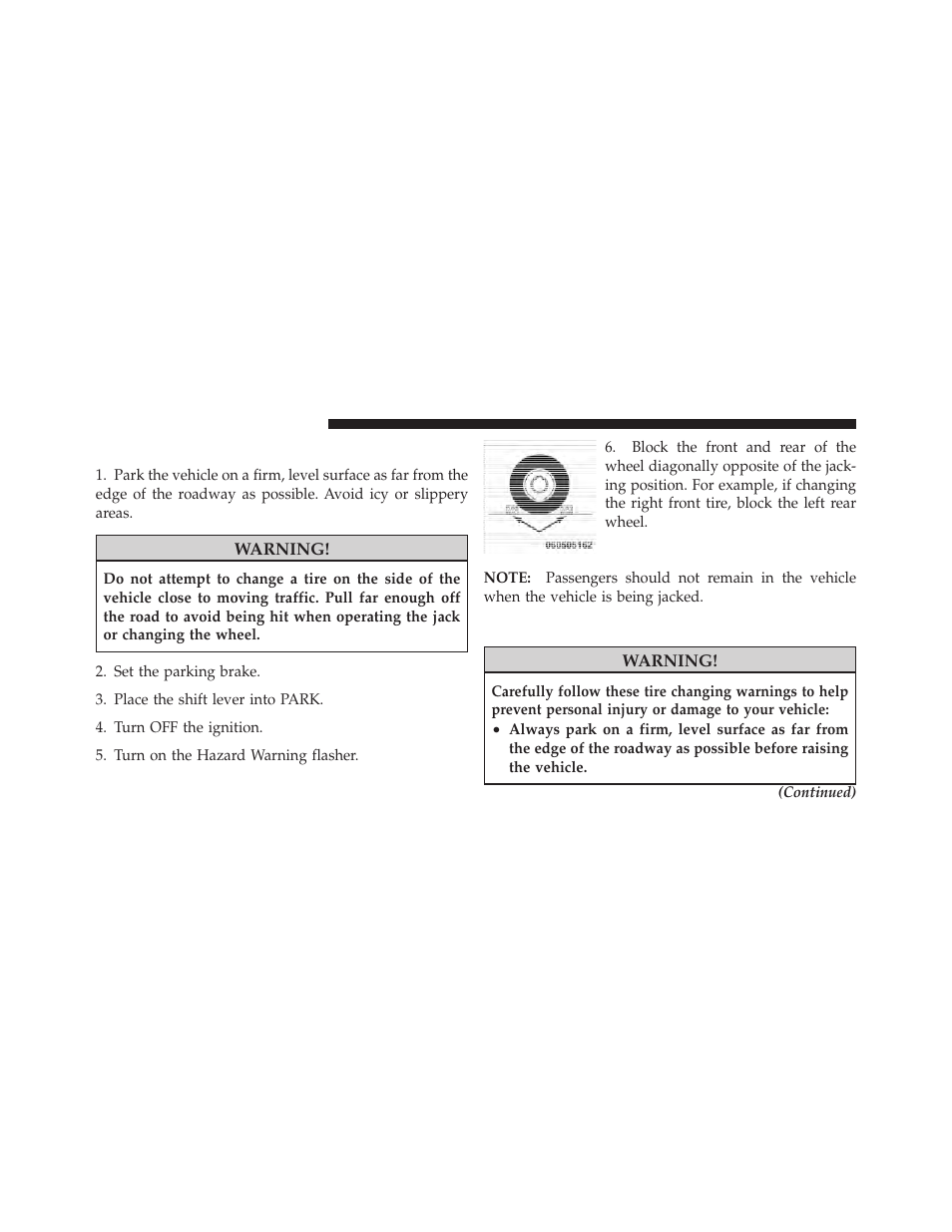 Preparations for jacking, Jacking and changing a tire | Dodge 2010 Charger User Manual | Page 355 / 484