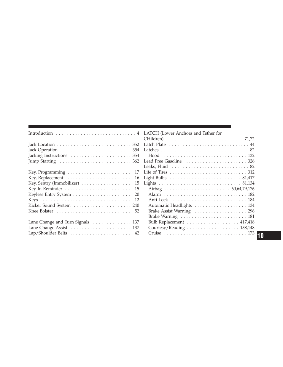 Dodge 2010 Charger User Manual | Page 472 / 484