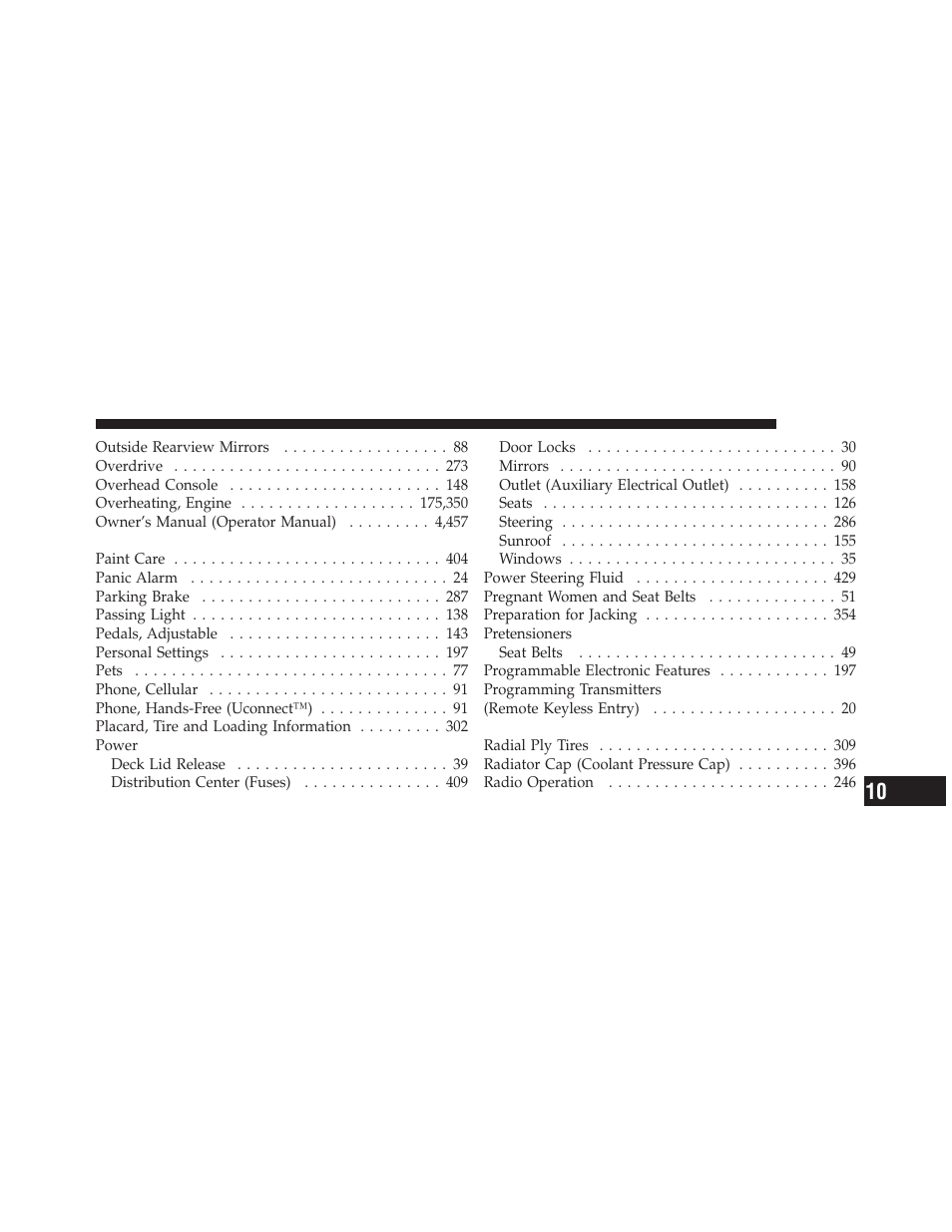 Dodge 2010 Charger User Manual | Page 476 / 484