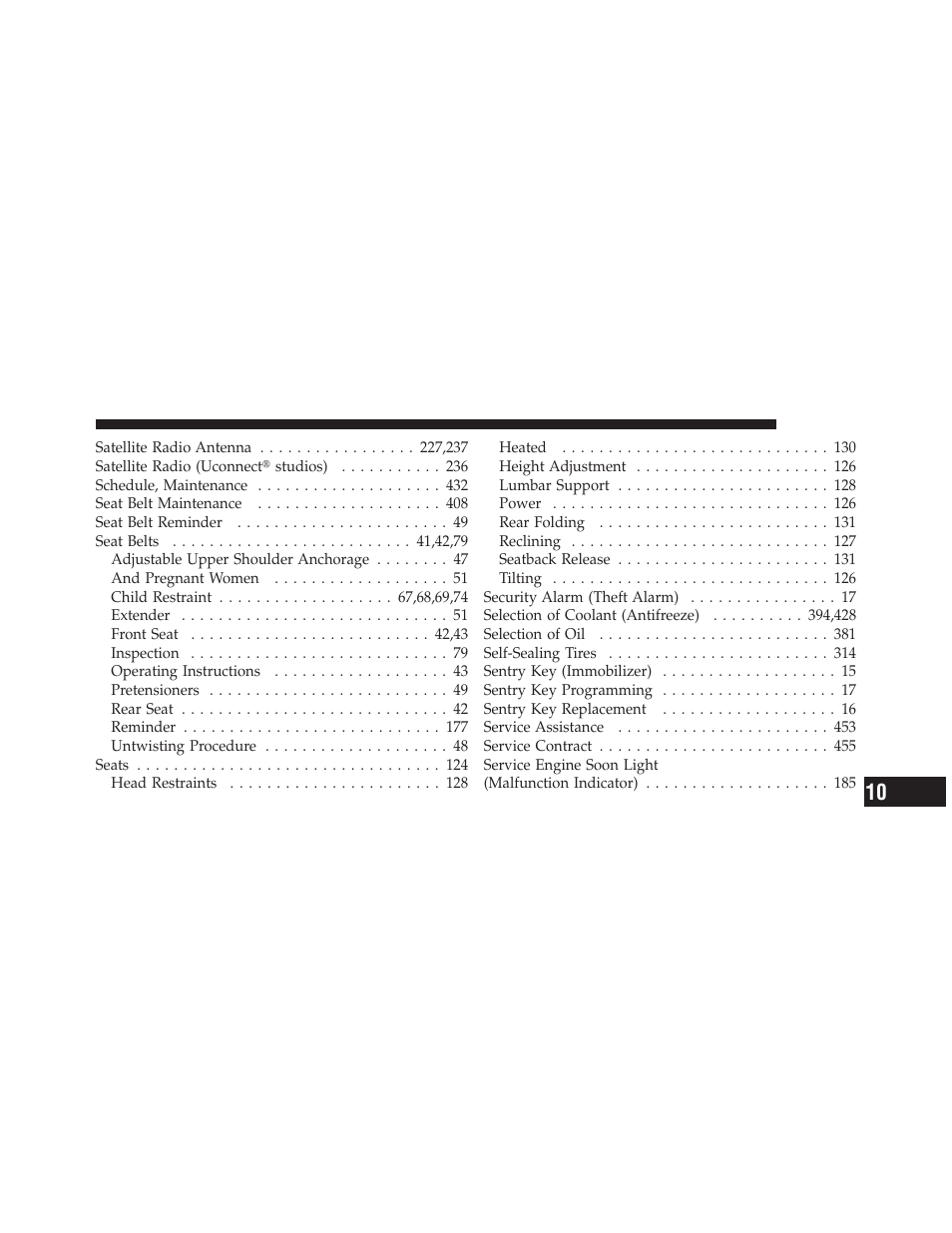 Dodge 2010 Charger User Manual | Page 478 / 484