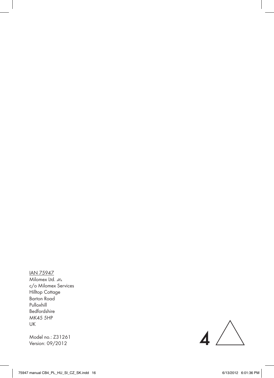 Auriol Z31261 User Manual | Page 16 / 16