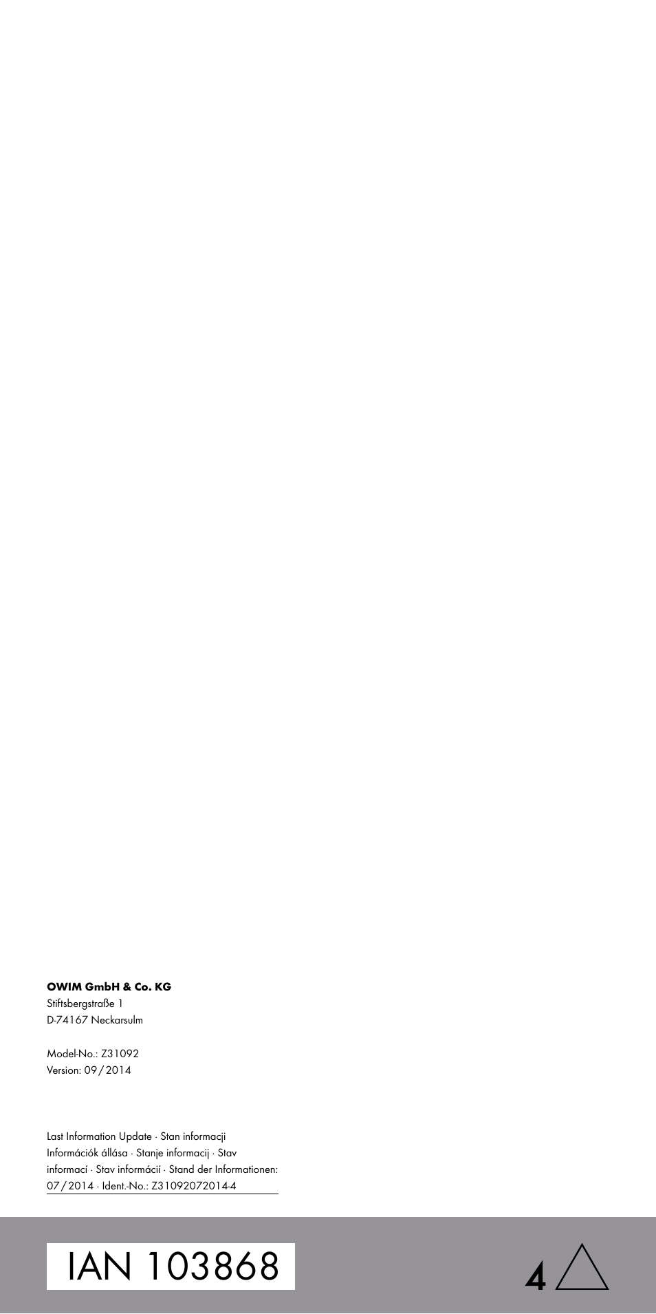 Auriol Z31092 User Manual | Page 71 / 71