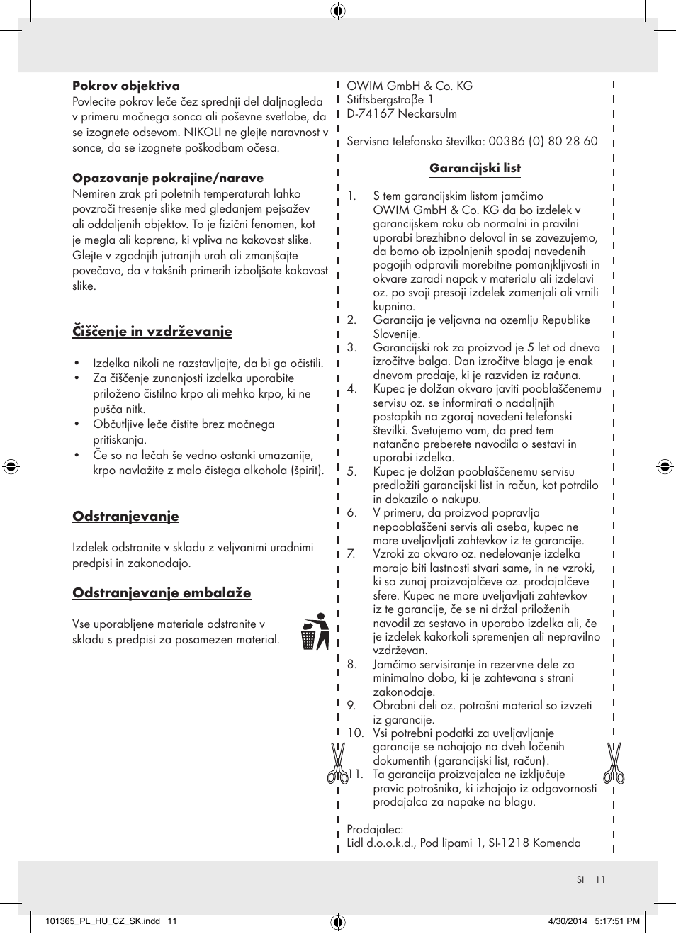 Auriol Z31261 User Manual | Page 11 / 18