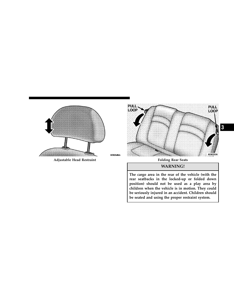 Folding rear seat | Dodge 2006 JR41 Stratus Sedan User Manual | Page 57 / 296