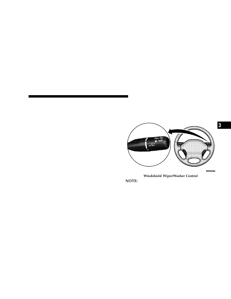 Headlight beam select switch, Flash to pass, Headlight time delay | Windshield wipers and washers | Dodge 2006 JR41 Stratus Sedan User Manual | Page 63 / 296