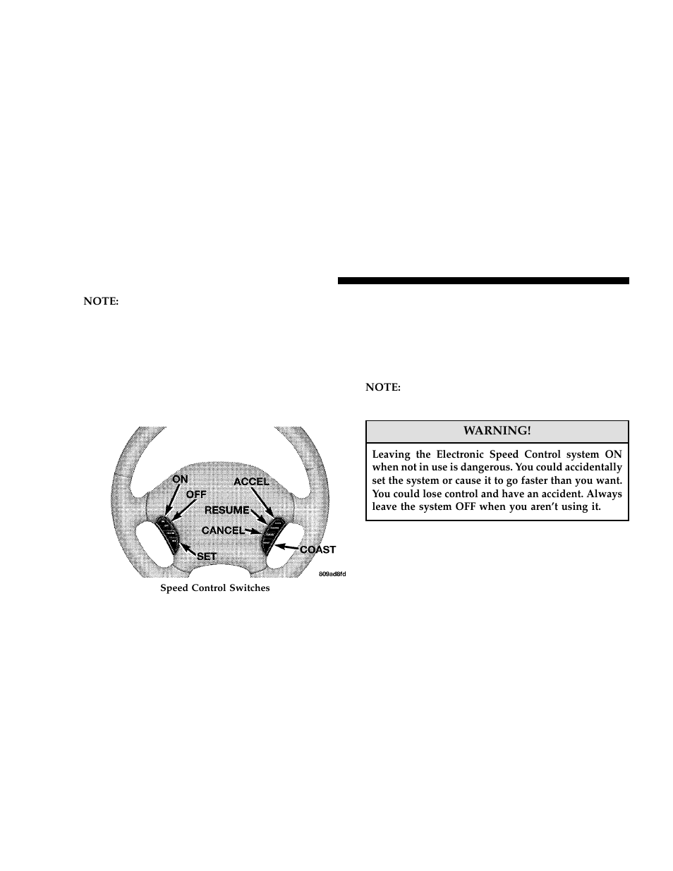 Electronic speed control— if equipped, To activate, To set at a desired speed | Dodge 2006 JR41 Stratus Sedan User Manual | Page 66 / 296