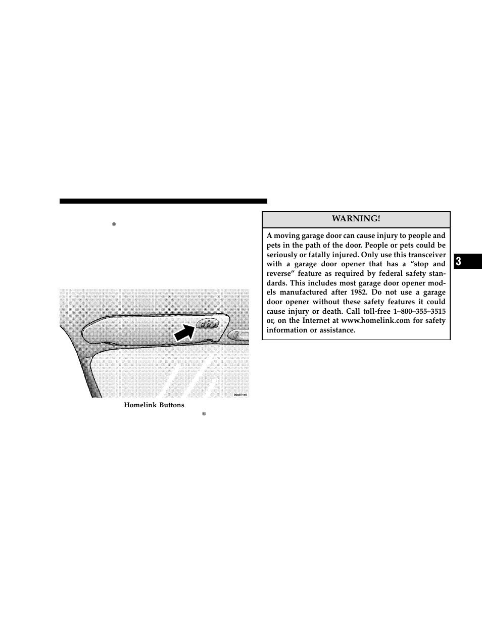 Garage door opener — if equipped, Programming the universal transceiver | Dodge 2006 JR41 Stratus Sedan User Manual | Page 69 / 296