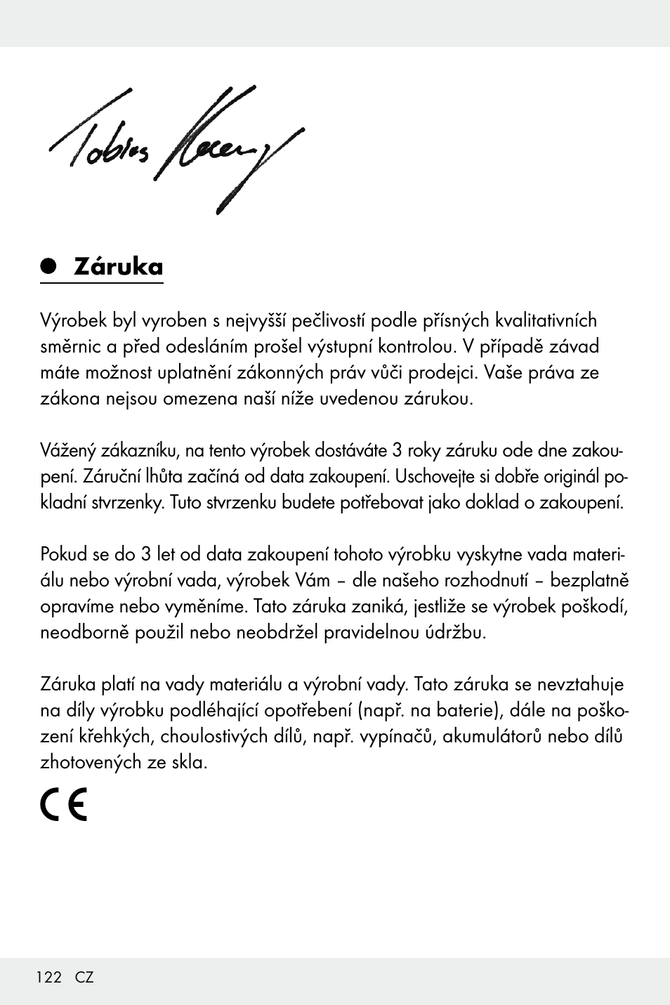 Záruka | Auriol Z32171 User Manual | Page 122 / 146