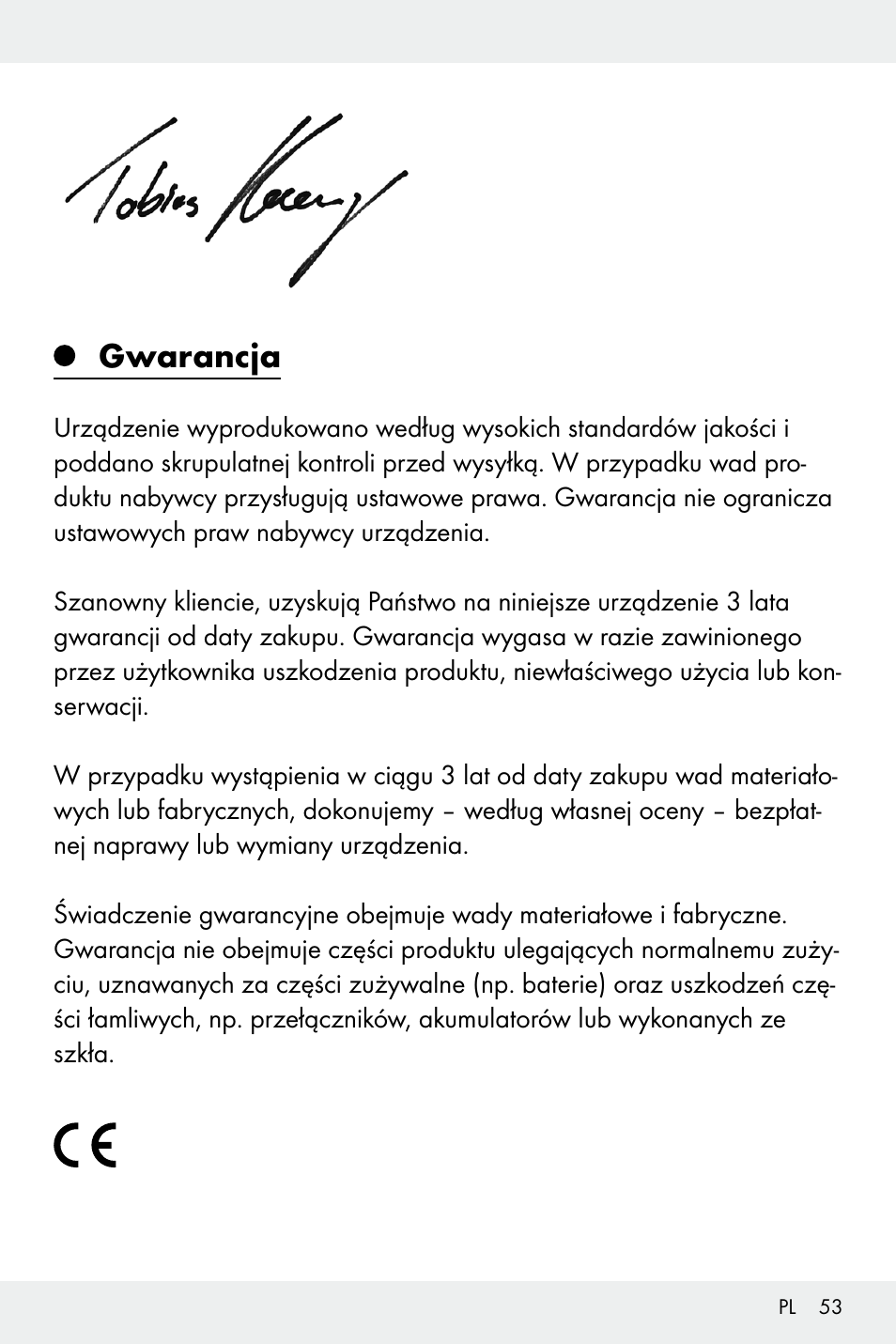 Gwarancja | Auriol Z32171 User Manual | Page 53 / 146