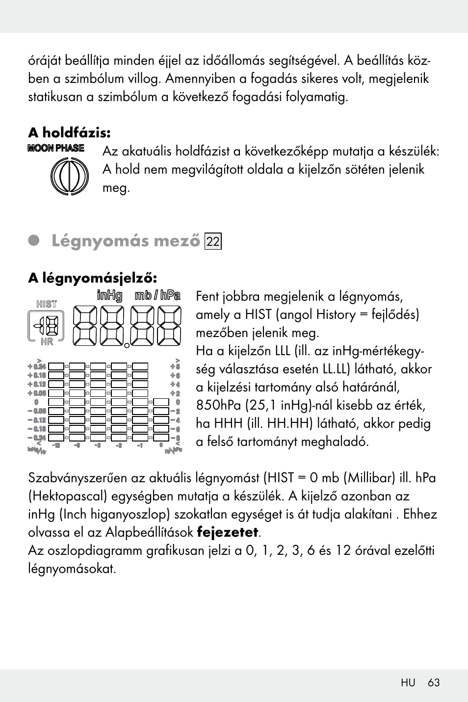 Légnyomás mező | Auriol Z32171 User Manual | Page 63 / 146