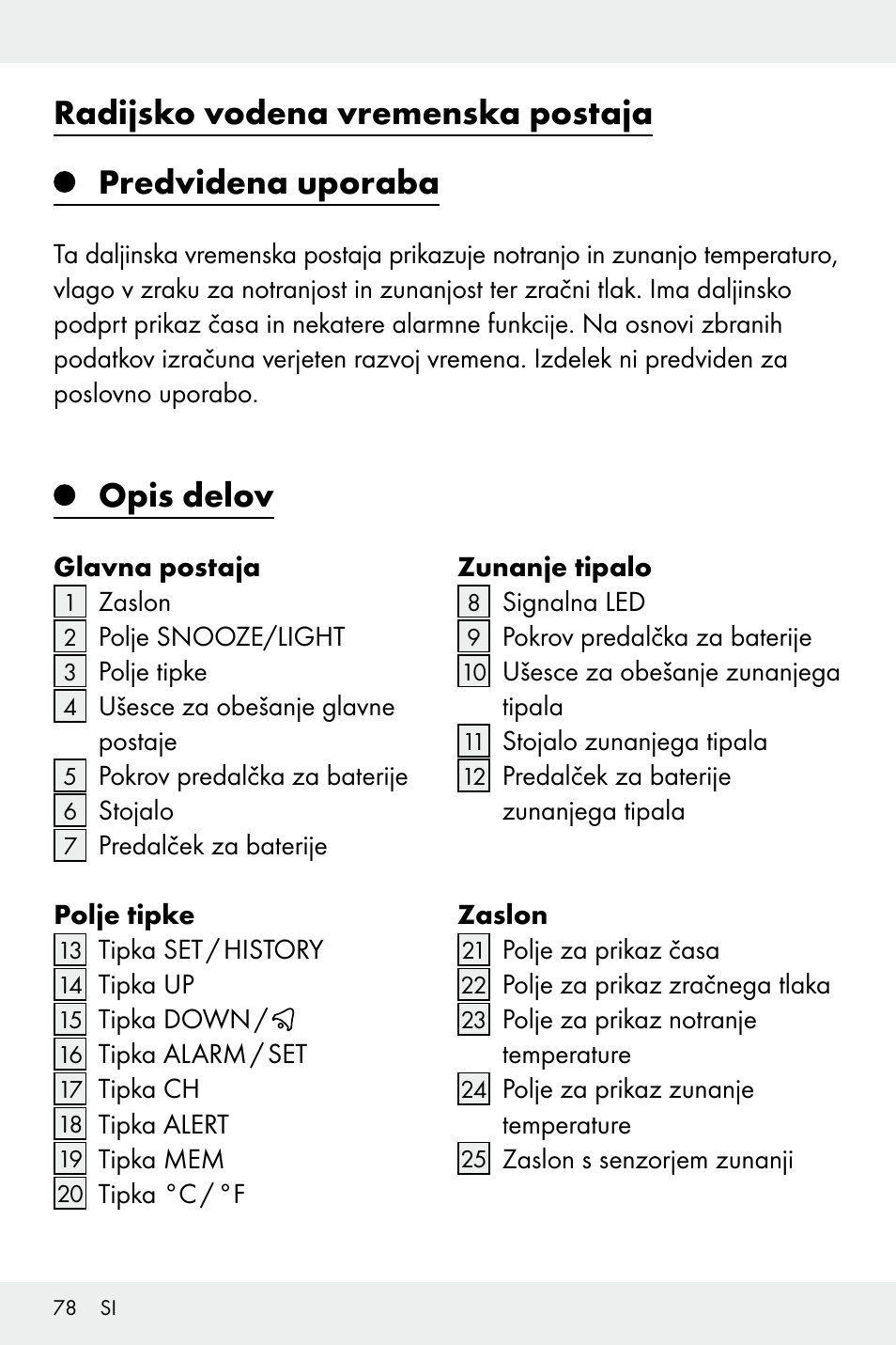 Opis delov | Auriol Z32171 User Manual | Page 78 / 146