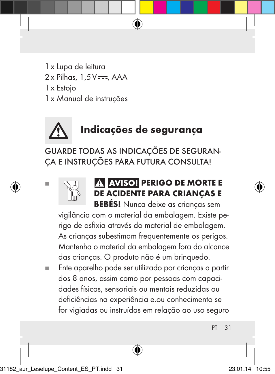 Indicações de segurança | Auriol Z29652A User Manual | Page 31 / 63