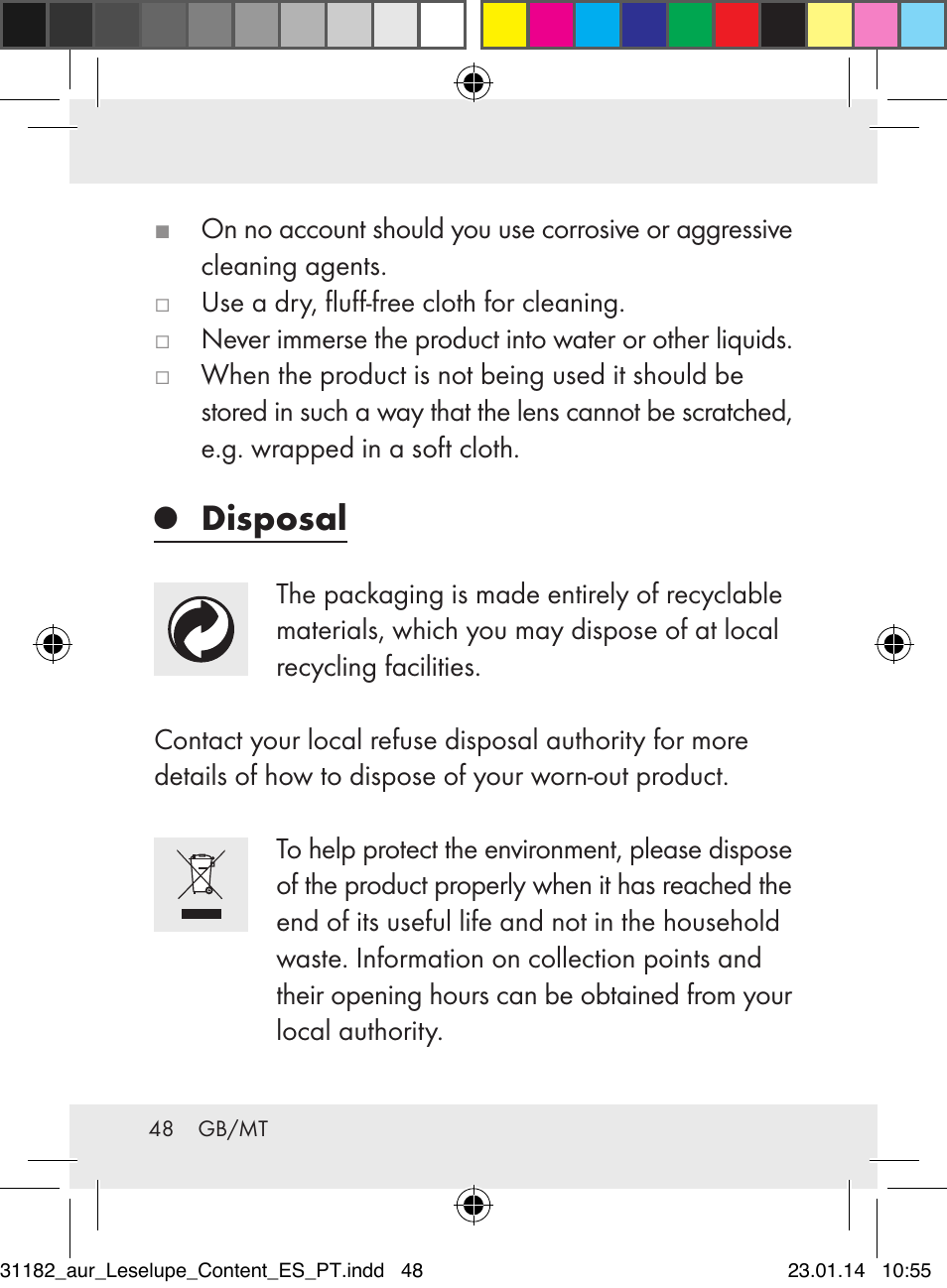 Disposal | Auriol Z29652A User Manual | Page 48 / 63