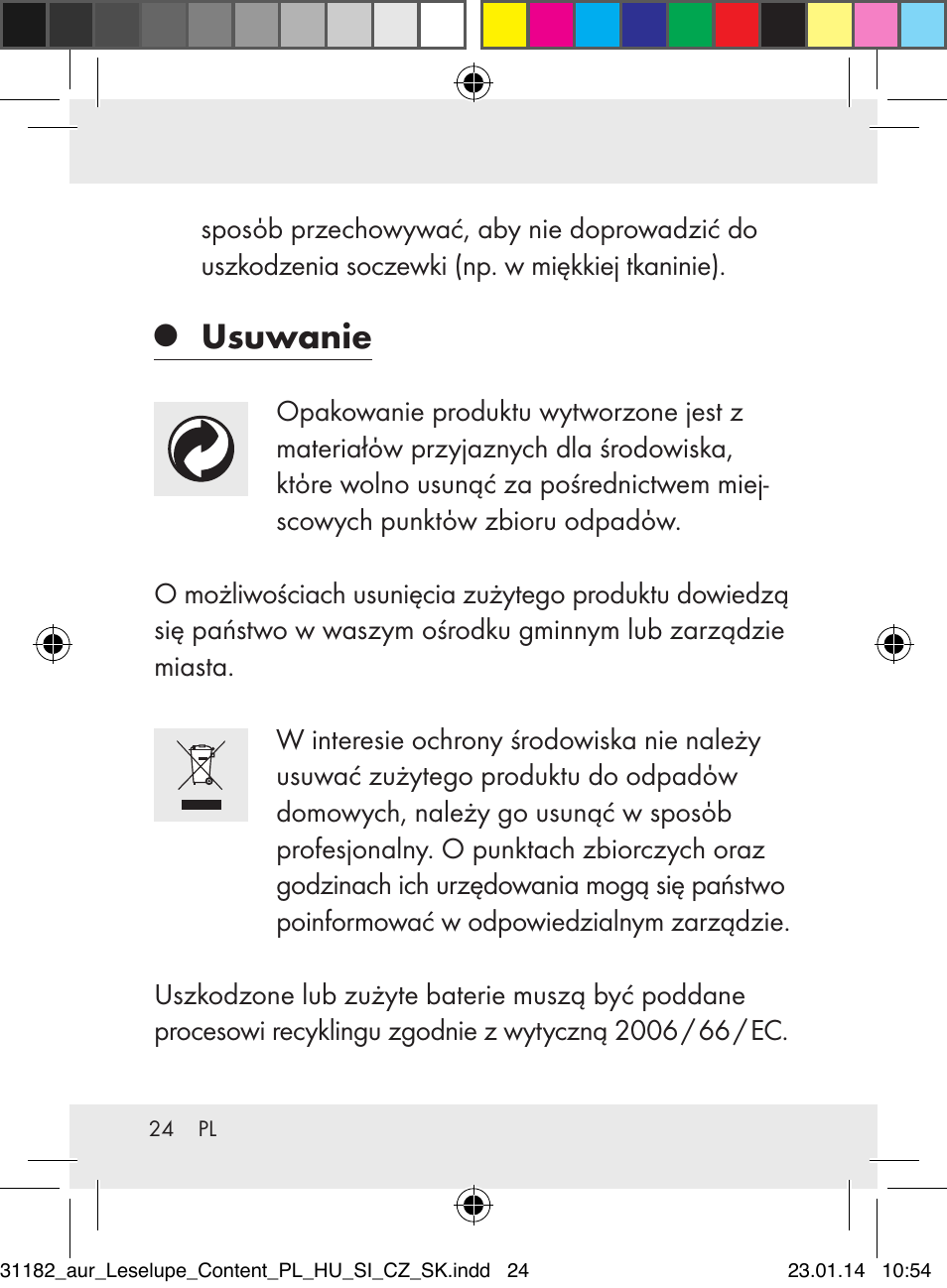 Usuwanie | Auriol Z29652A User Manual | Page 24 / 82