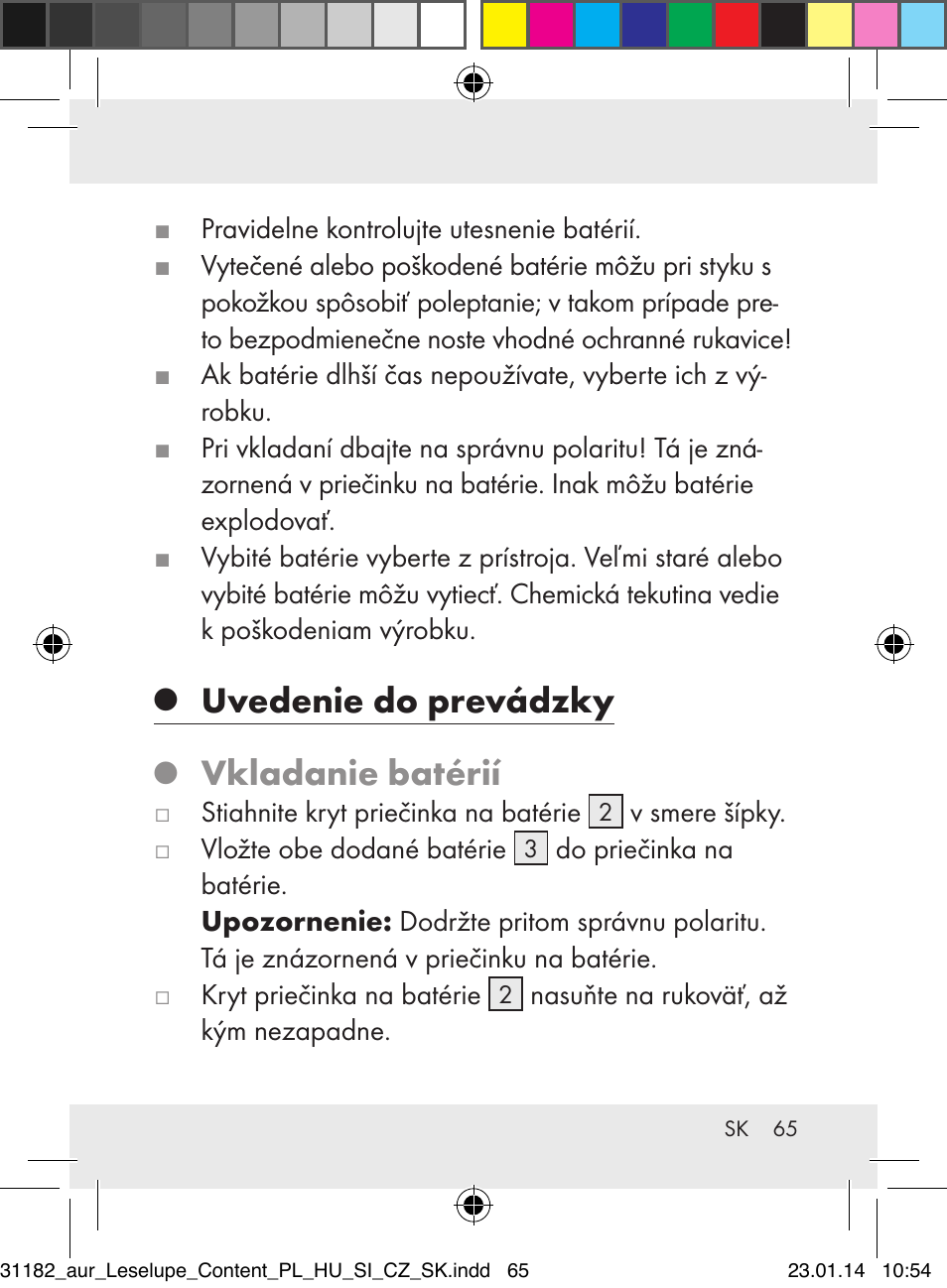 Uvedenie do prevádzky, Vkladanie batérií | Auriol Z29652A User Manual | Page 65 / 82