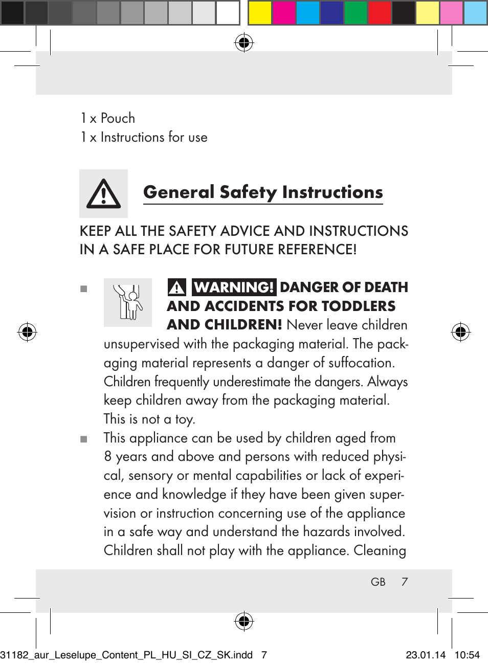 General safety instructions | Auriol Z29652A User Manual | Page 7 / 82