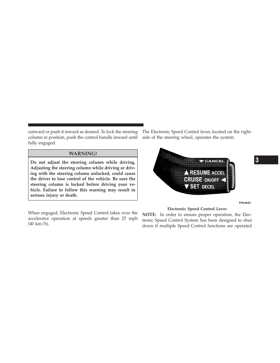 Electronic speed control | Dodge 2010 Challenger User Manual | Page 134 / 469