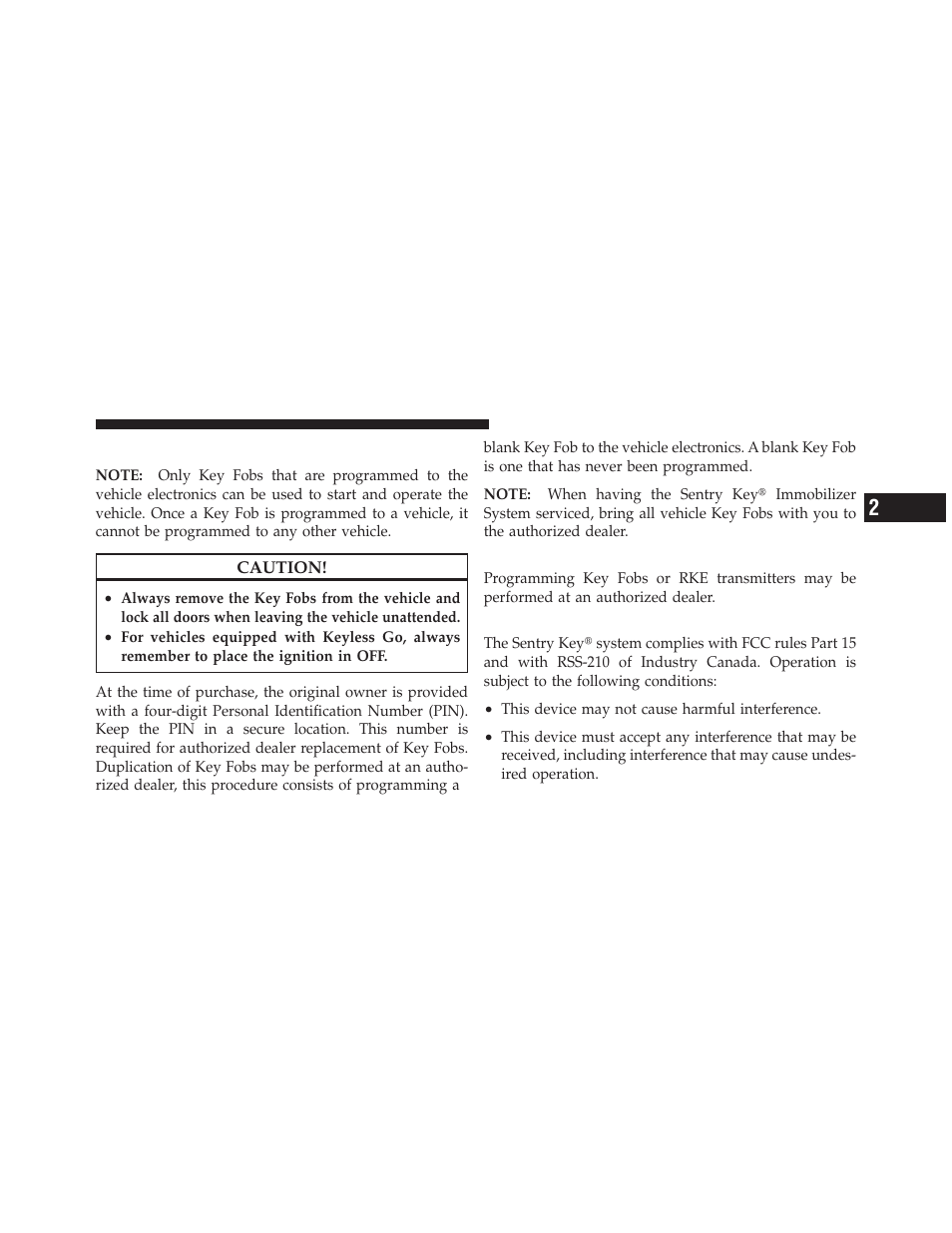 Replacement keys, Customer key programming, General information | Dodge 2010 Challenger User Manual | Page 18 / 469