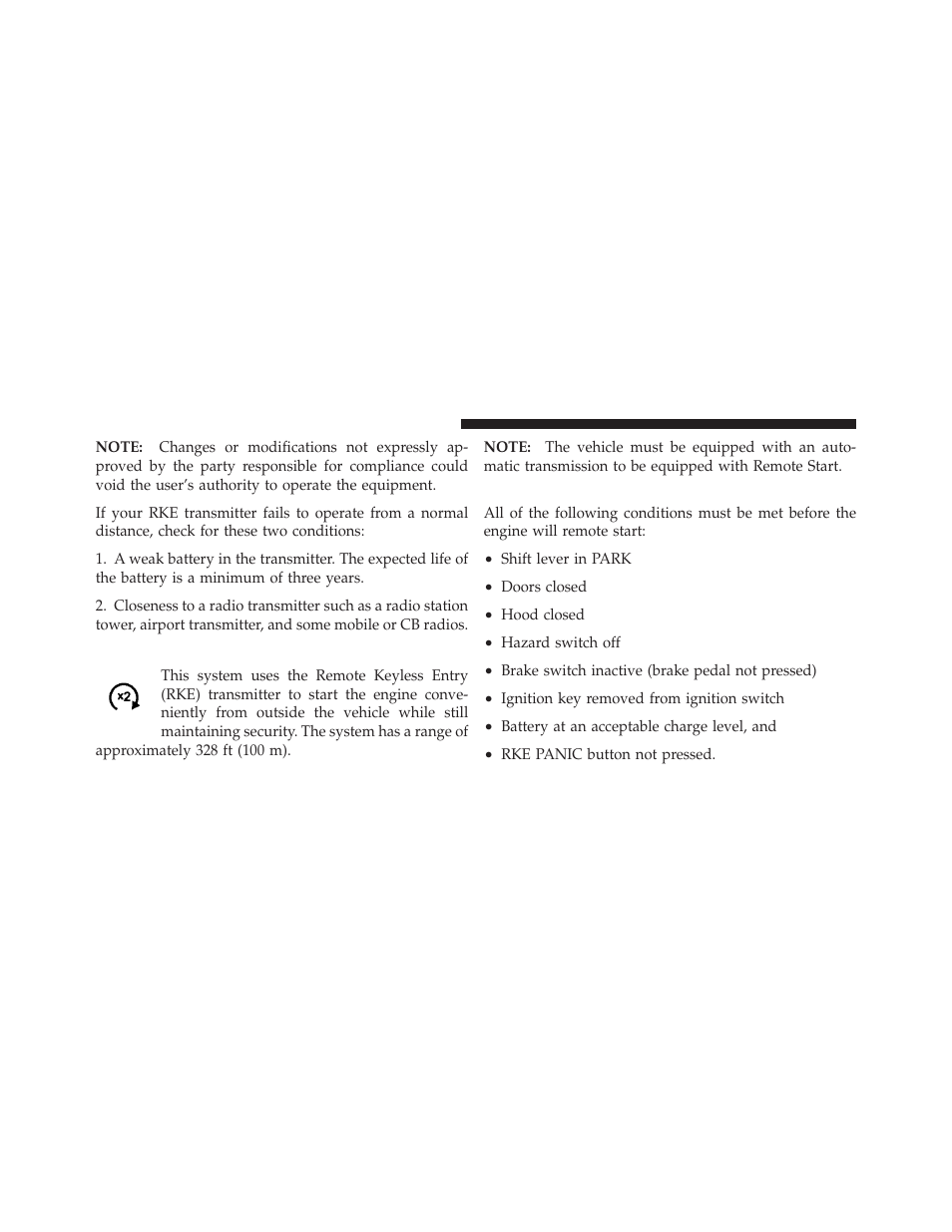 Remote starting system, How to use remote start | Dodge 2010 Challenger User Manual | Page 27 / 469