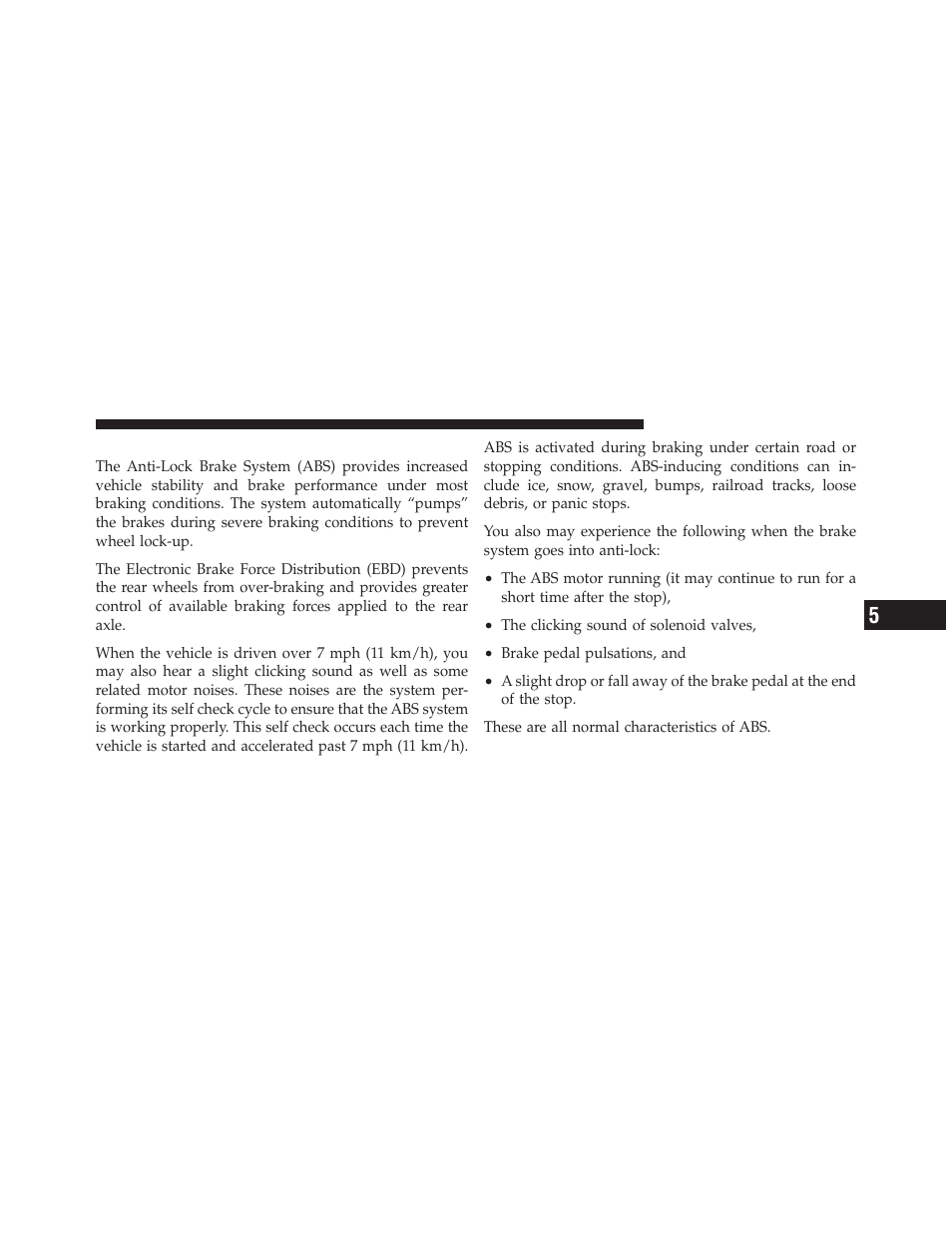 Anti-lock brake system (abs) — if equipped, Anti-lock brake system (abs), If equipped | Dodge 2010 Challenger User Manual | Page 272 / 469