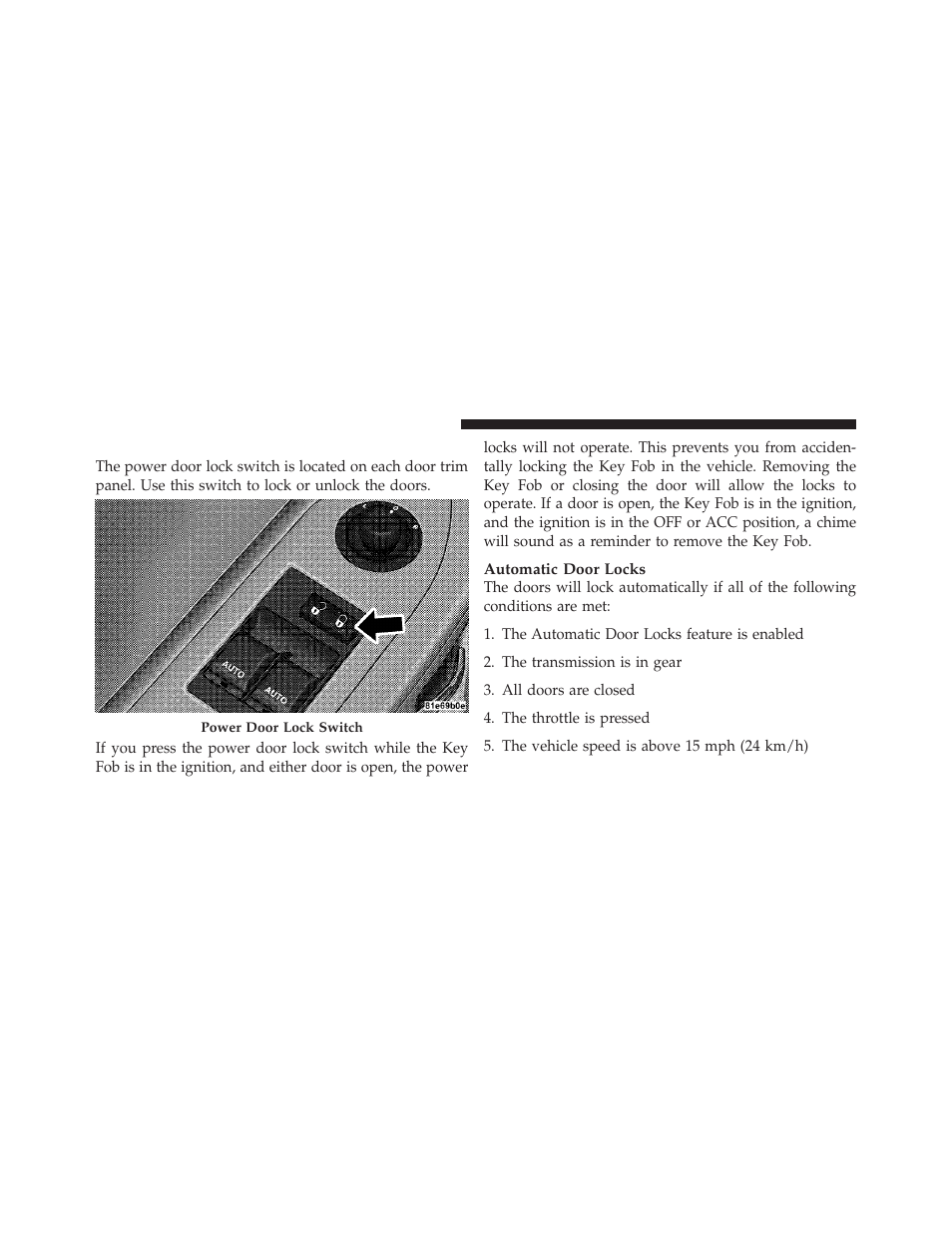 Power door locks | Dodge 2010 Challenger User Manual | Page 31 / 469