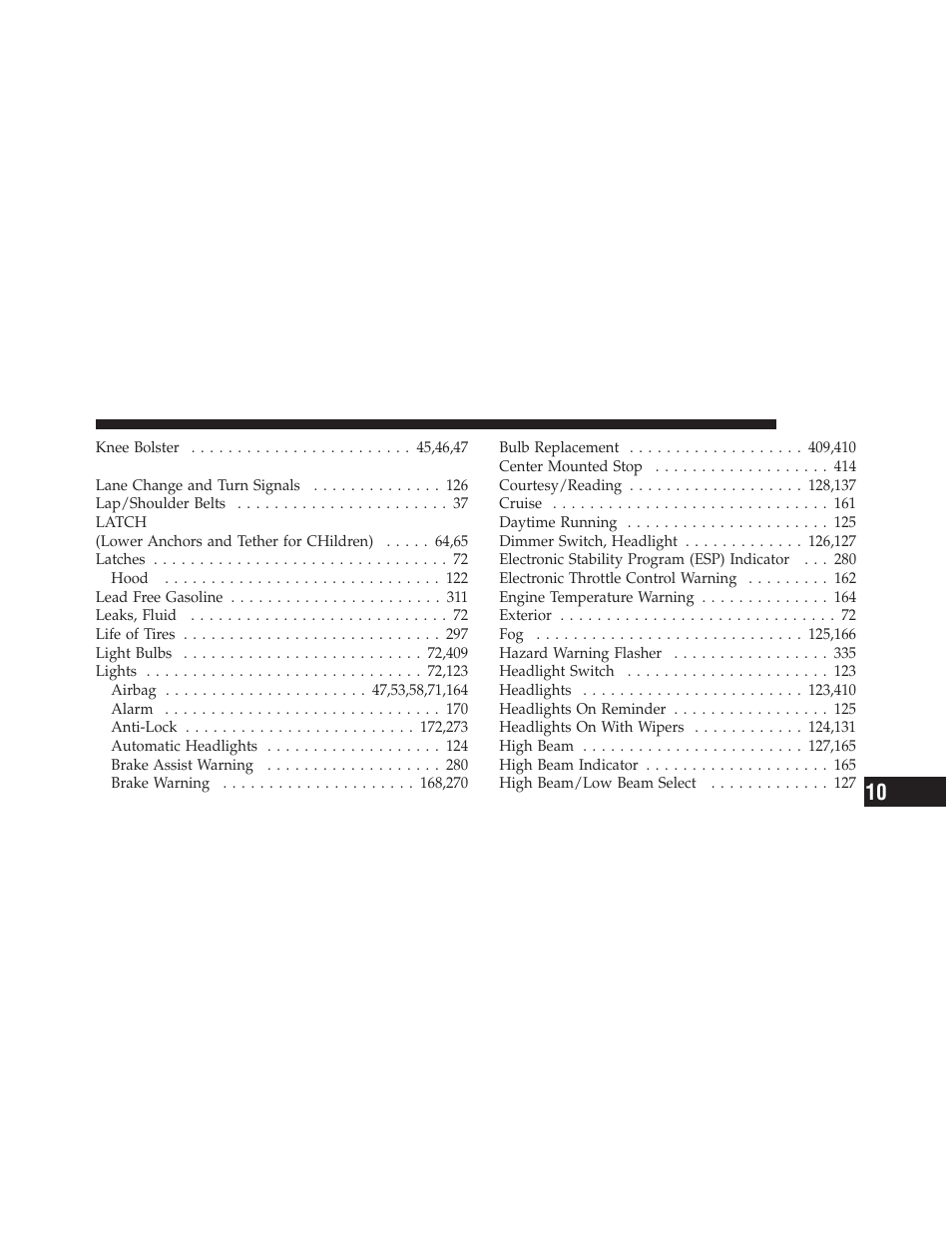 Dodge 2010 Challenger User Manual | Page 458 / 469