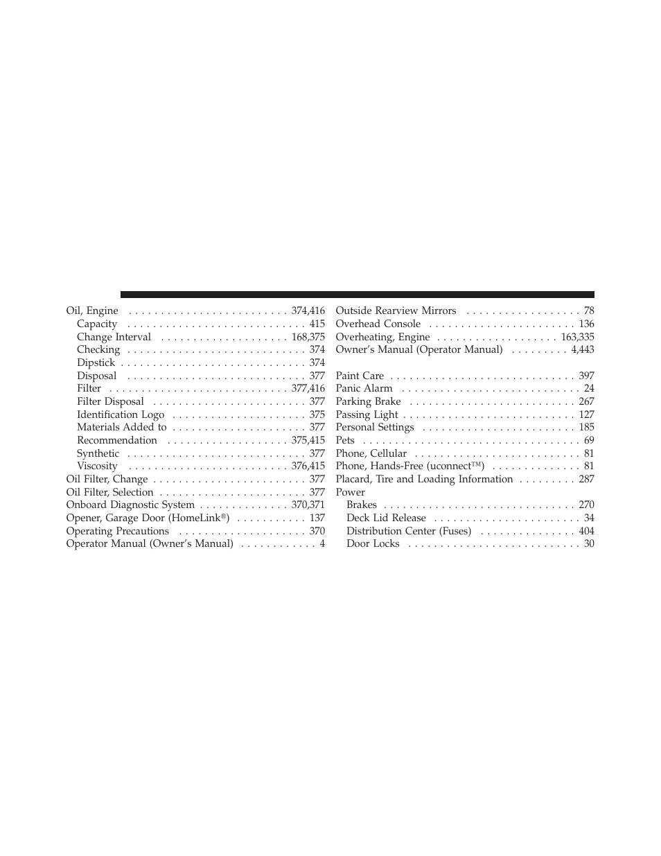 Dodge 2010 Challenger User Manual | Page 461 / 469