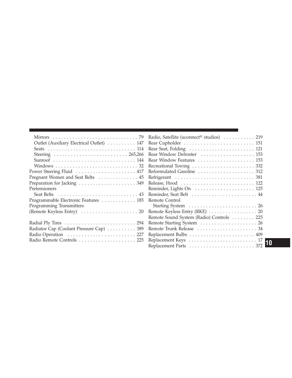 Dodge 2010 Challenger User Manual | Page 462 / 469