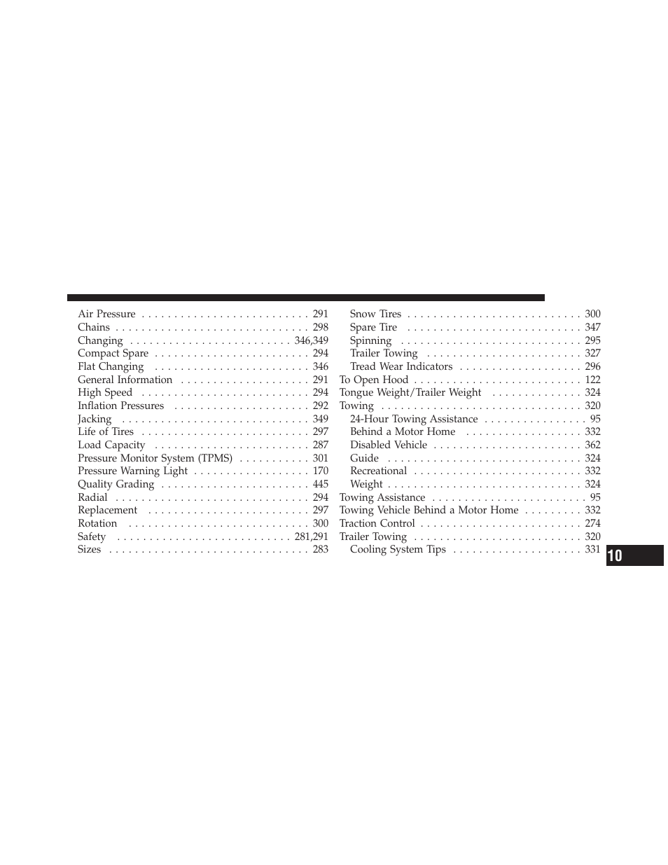 Dodge 2010 Challenger User Manual | Page 466 / 469