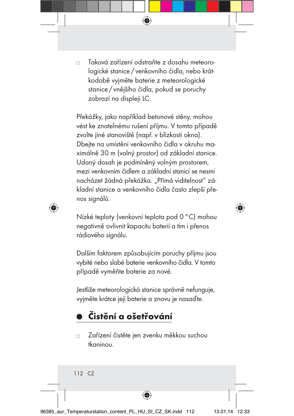 Čistění a ošetřování | Auriol Z31743A_B User Manual | Page 112 / 159
