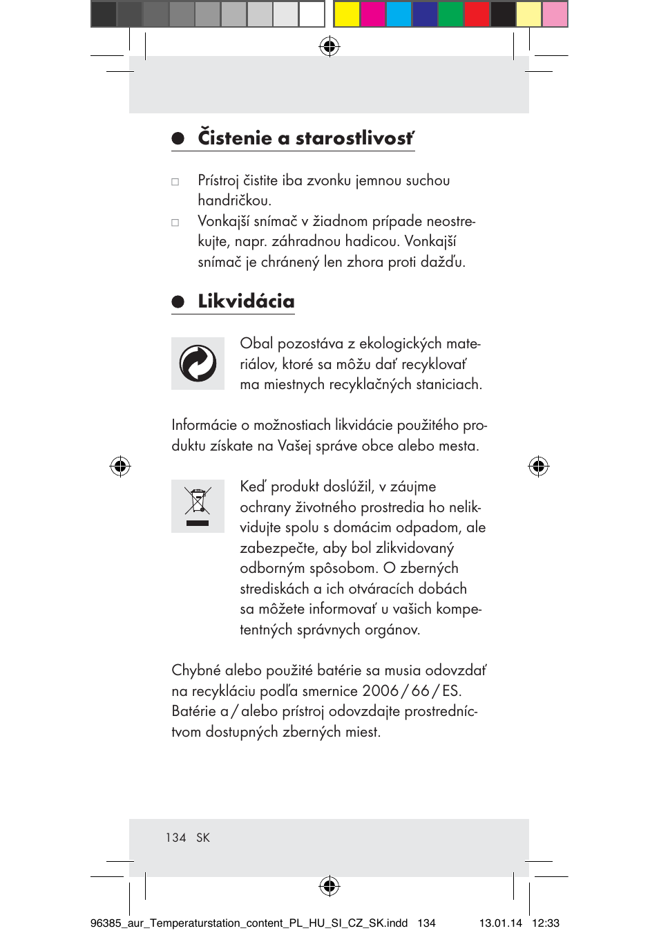 Čistenie a starostlivosť, Likvidácia | Auriol Z31743A_B User Manual | Page 134 / 159