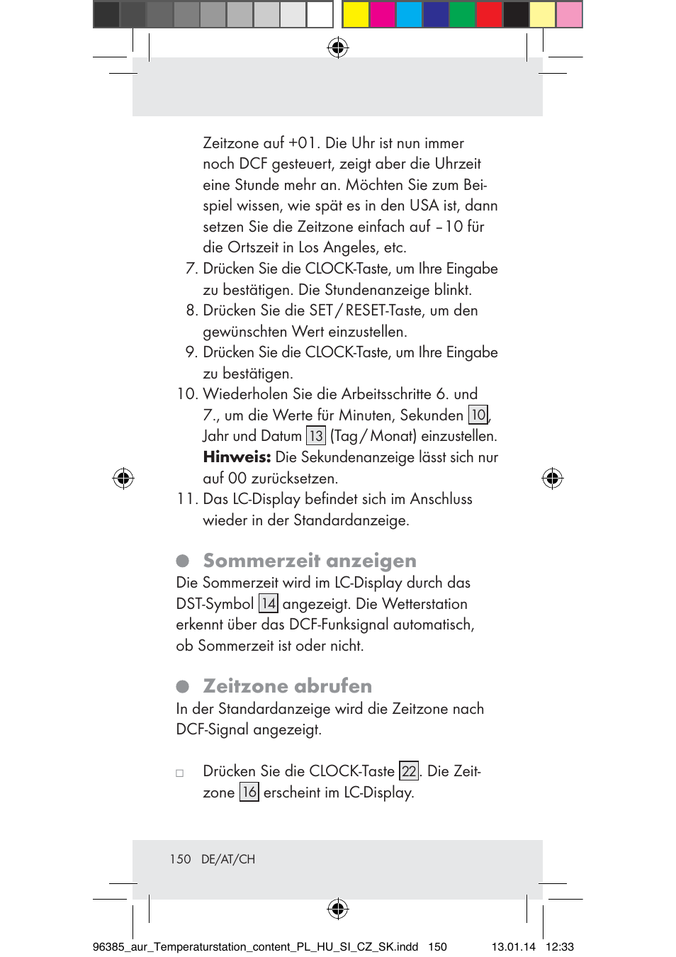 Sommerzeit anzeigen, Zeitzone abrufen | Auriol Z31743A_B User Manual | Page 150 / 159