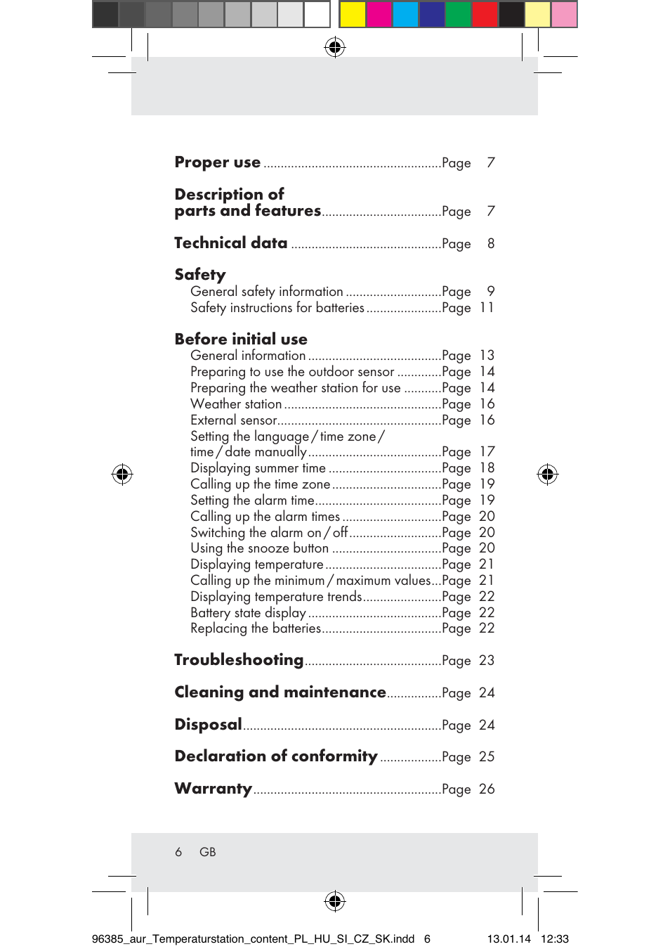 Auriol Z31743A_B User Manual | Page 6 / 159