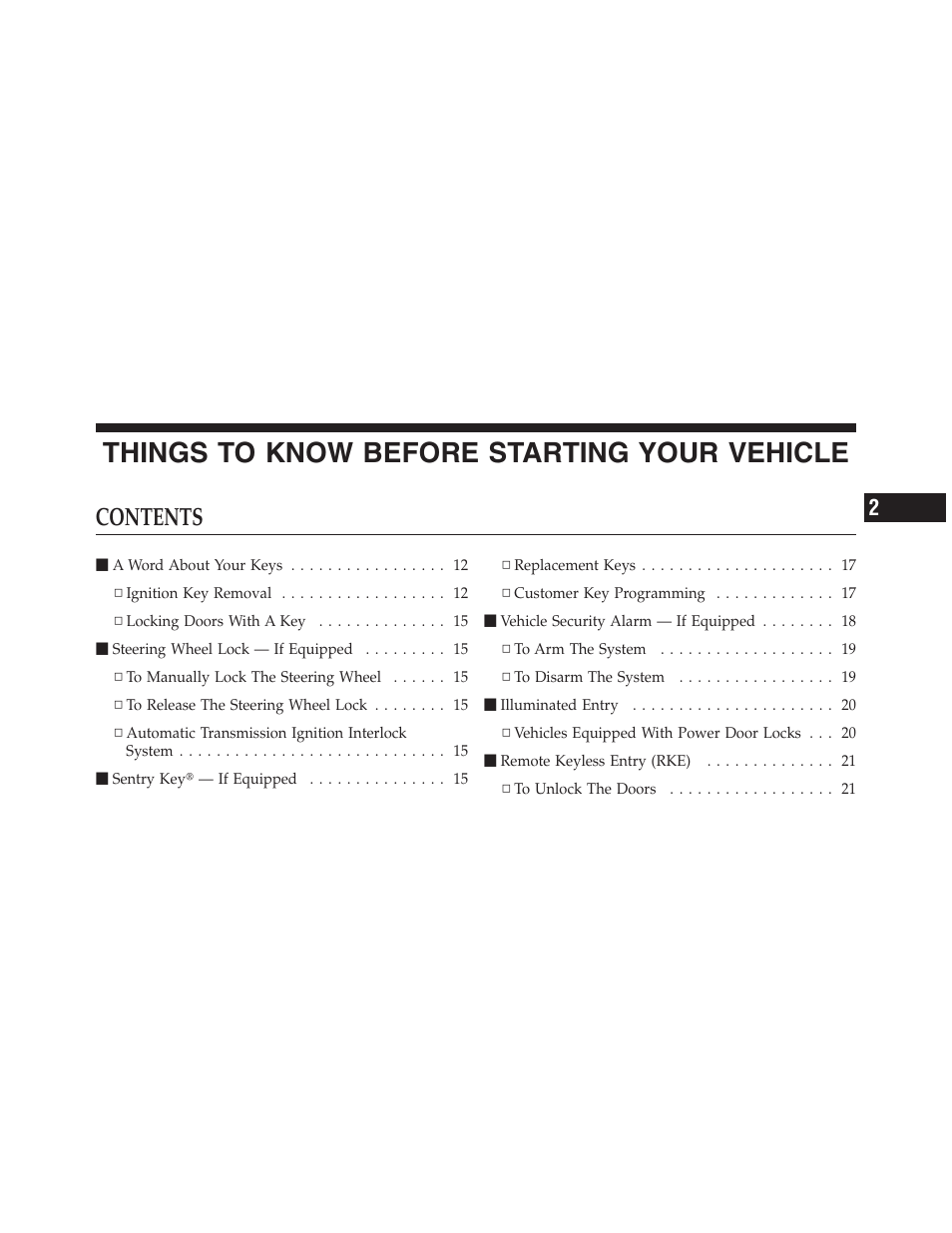 Dodge 2011 Dakota User Manual | Page 10 / 454