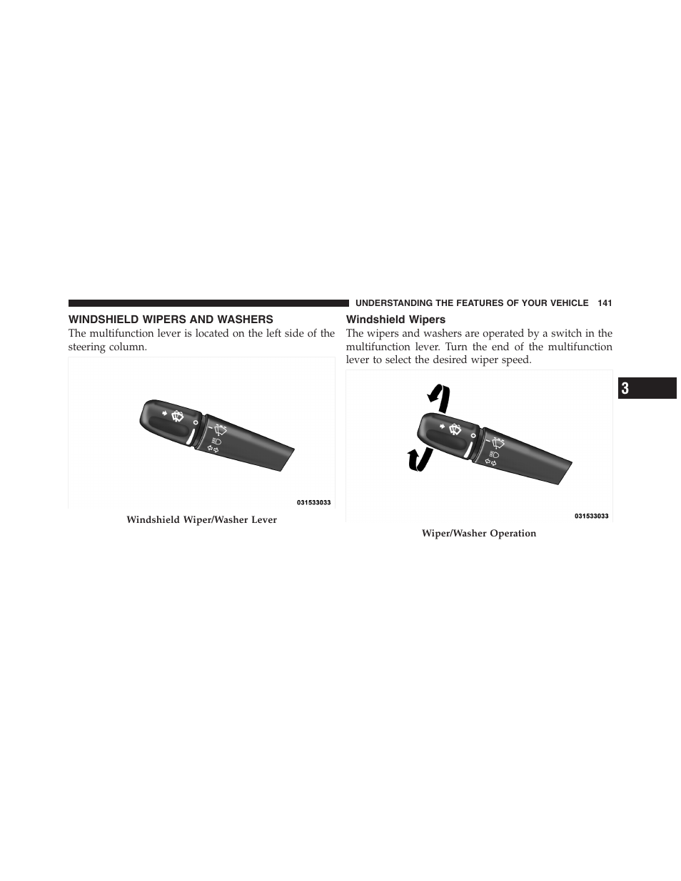 Windshield wipers and washers, Windshield wipers | Dodge 2011 Dakota User Manual | Page 142 / 454