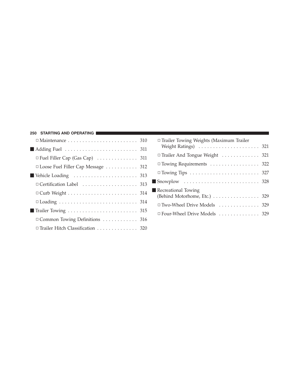 Dodge 2011 Dakota User Manual | Page 251 / 454