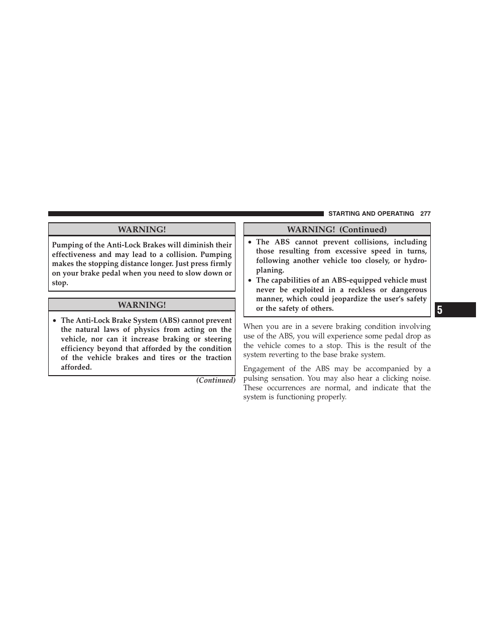 Dodge 2011 Dakota User Manual | Page 278 / 454