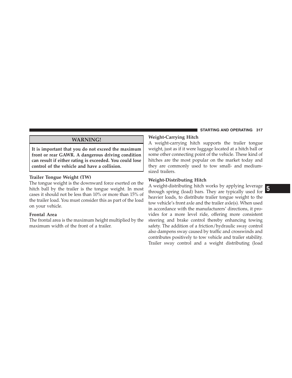 Dodge 2011 Dakota User Manual | Page 318 / 454