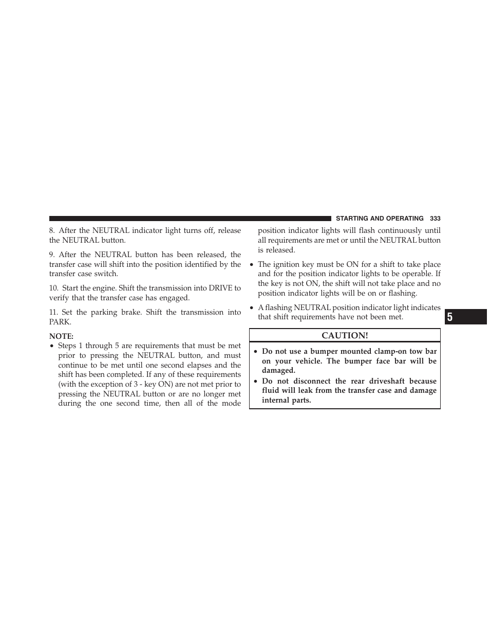 Dodge 2011 Dakota User Manual | Page 334 / 454