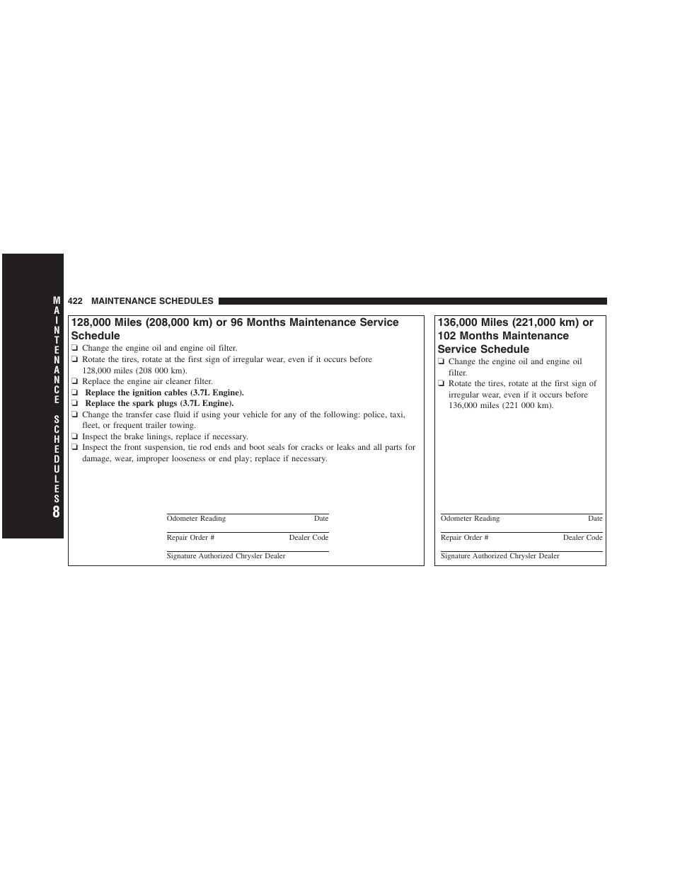 Dodge 2011 Dakota User Manual | Page 423 / 454