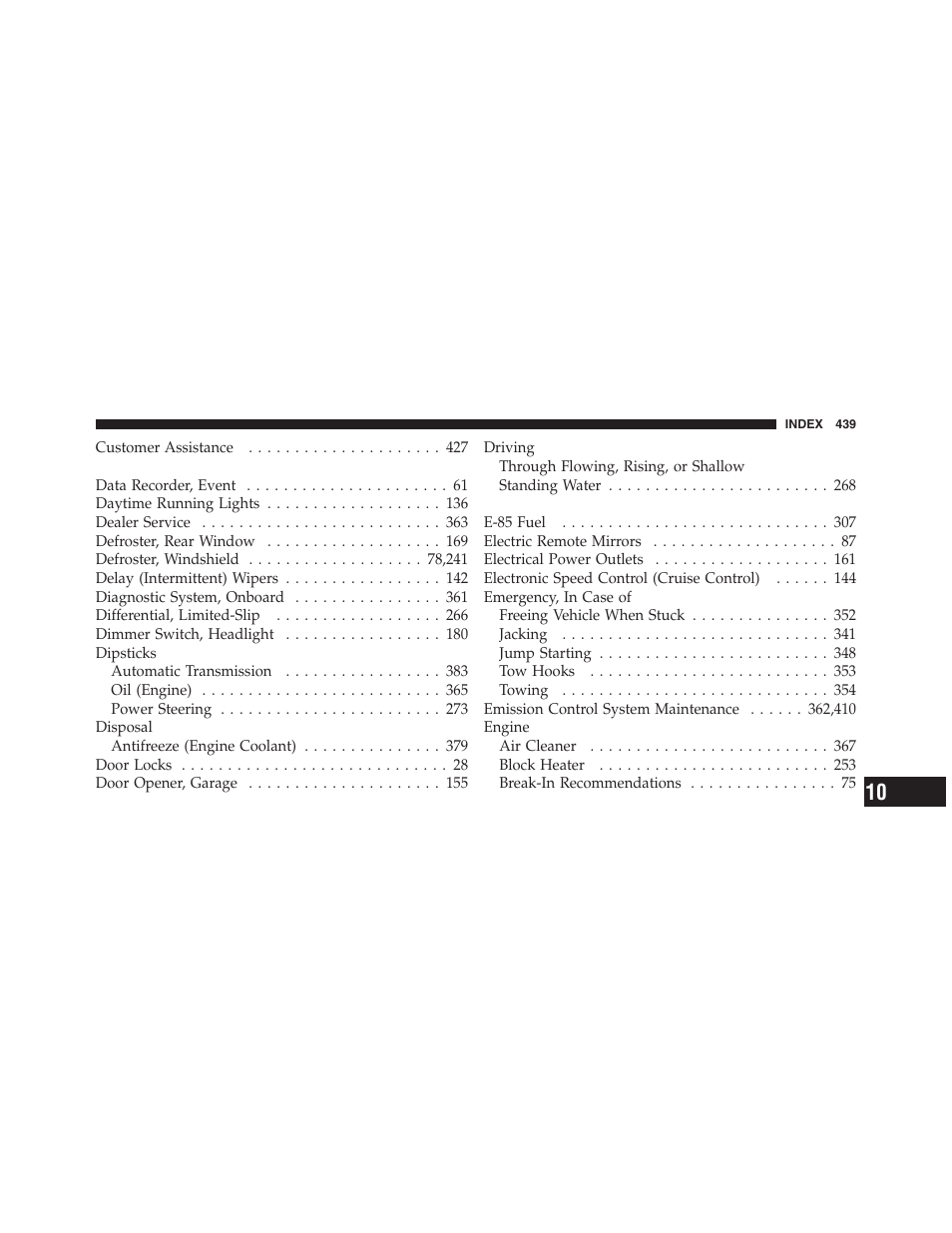 Dodge 2011 Dakota User Manual | Page 440 / 454