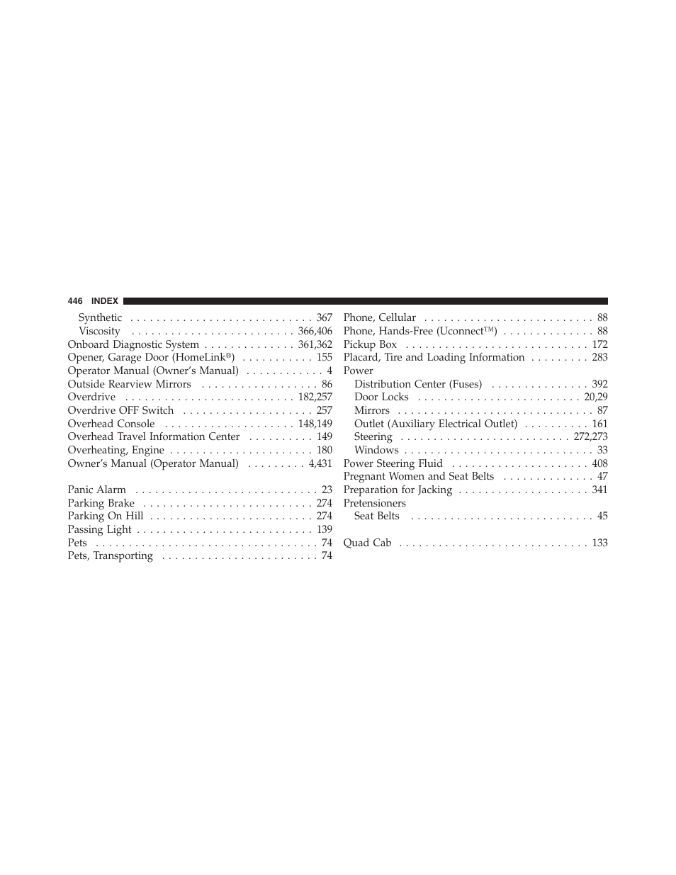 Dodge 2011 Dakota User Manual | Page 447 / 454