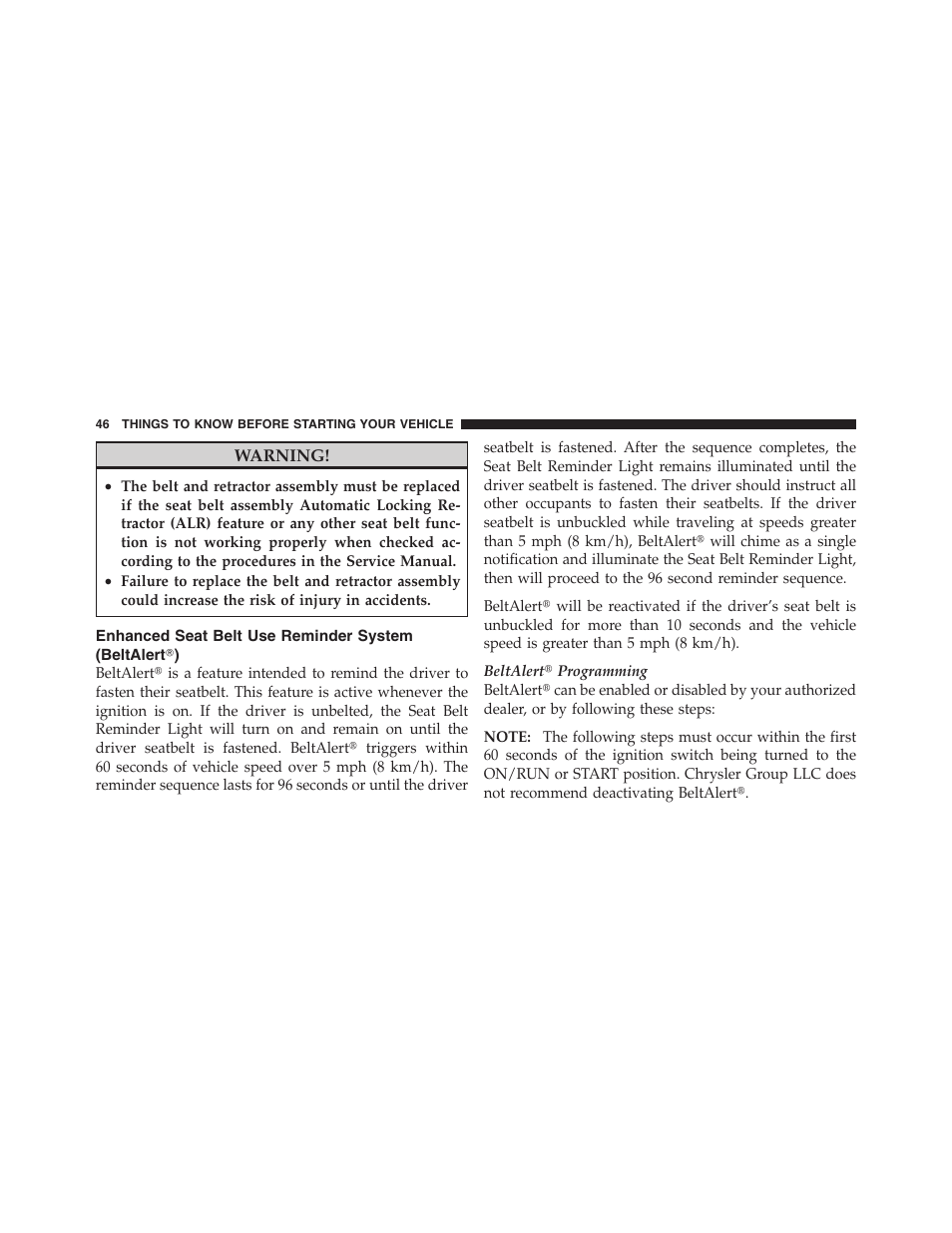 Dodge 2011 Dakota User Manual | Page 47 / 454