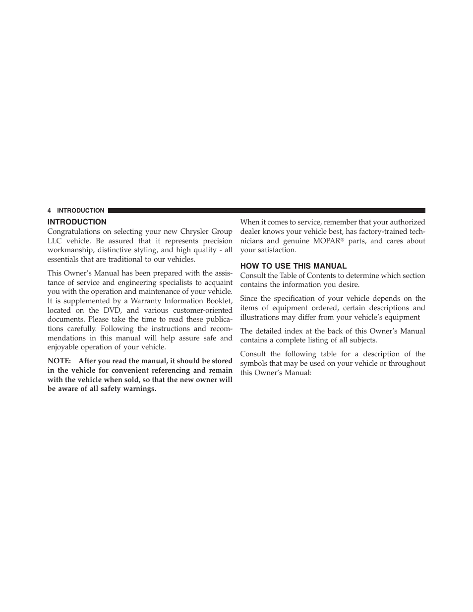 Introduction, How to use this manual | Dodge 2011 Dakota User Manual | Page 5 / 454